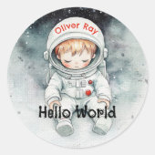 Kosmische Snooze Runder Aufkleber (Vorderseite)