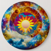 Kosmische Sonne Button (Vorderseite)