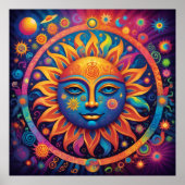 Kosmische Sonne: Ein psychedelisches Tapestes - Poster (Vorne)