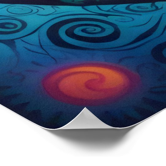 Kosmische Sonne: Ein psychedelisches Tapestry Poster (Ecke)