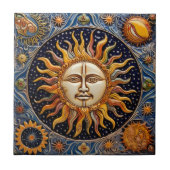 kosmische Sonne Fliese (Vorderseite)