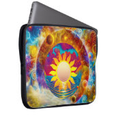 kosmische Sonne Laptopschutzhülle (Vorne Rechts)