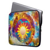 kosmische Sonne Laptopschutzhülle (Vorderseite Links)
