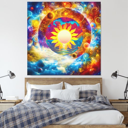 kosmische Sonne Leinwanddruck (Insitu (Schlafzimmer))