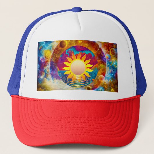 kosmische Sonne Truckerkappe (Vorderseite)