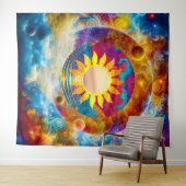 kosmische Sonne Wandteppich (Beispiel (Horizontal))