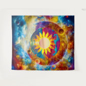 kosmische Sonne Wandteppich (Vorderseite (Horizontal))