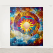 kosmische Sonne Wandteppich (Vorderseite)