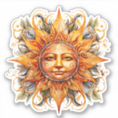 Kosmische Sonnenanbeter Digital Art Laptop Decke Aufkleber (Vorderseite)