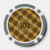 Kosmische Sonnenblume - AI Fantasy Digital Art Dru Pokerchips (Rückseite)