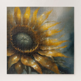 Kosmische Sonnenblume - AI Fantasy Digital Art Dru Puzzle