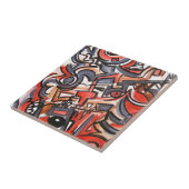 Kosmische Spannung-Hand gemalte abstrakte Fliese (Seite)