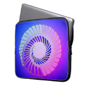 Kosmische Spiralplatte Laptopschutzhülle (Vorderseite Links)