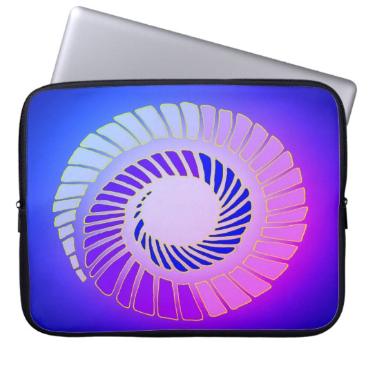Kosmische Spiralplatte Laptopschutzhülle (Vorderseite)