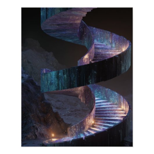 Kosmische Spiraltreppe Traum Fantasy-Kunst Poster (Vorderseite)