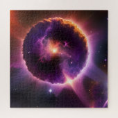 Kosmische Spiritualität im Lila Planeten Puzzle (Horizontal)