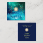 *~* kosmische Sterne, die Handuniversum-Energie Quadratische Visitenkarte (Vorne/Hinten)