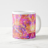 Kosmische Sterne in einer Galaxie aus rosa-blauora Jumbo-Tasse (Vorderseite Rechts)