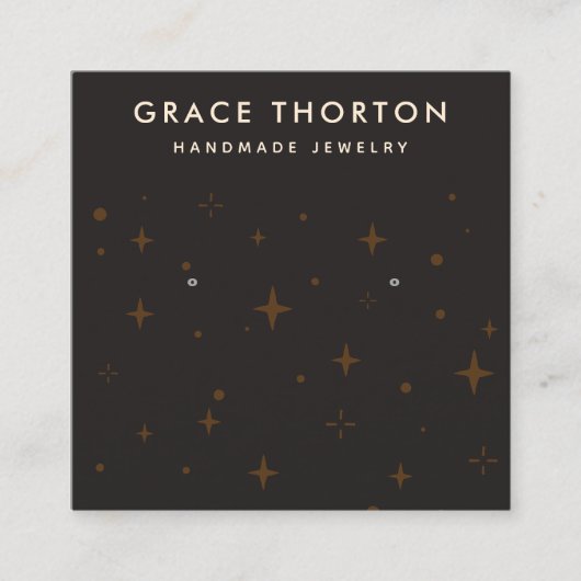 Kosmische Sterne Schmuckkarte Quadratische Visitenkarte (Vorderseite)