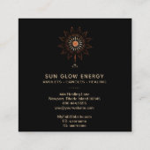 *~* Kosmische Sterne Sonnenstrahlen Energiegrad Quadratische Visitenkarte (Rückseite)