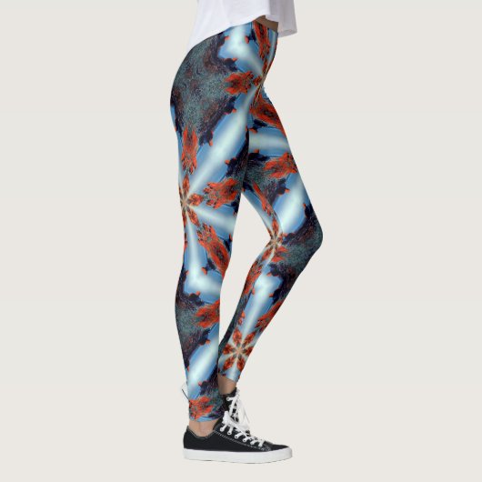 kosmische Sternenrochen braun blau Leggings (Rechts)