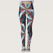 kosmische Sternenrochen braun blau Leggings (Vorderseite)