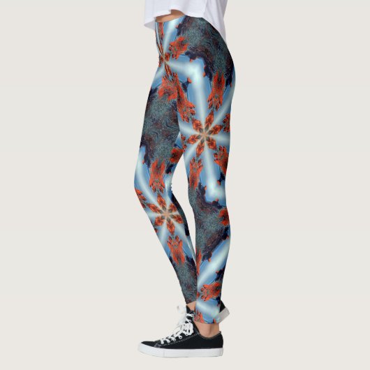 kosmische Sternenrochen braun blau Leggings (Links)
