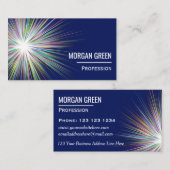 Kosmische Sternexplosion-dynamisches Marine-Blau Visitenkarte (Vorne/Hinten)