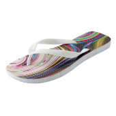 Kosmische Strahlen 3 wirbelnde Flip Flops Badesandalen (Schrägansicht)