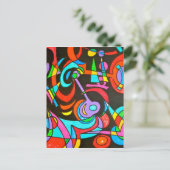 Kosmische Strahlen - Abstrakte Kunst Postkarte (Stehend Vorderseite)