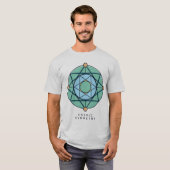 Kosmische Symmetrie mit geometrischer Sternfusion T-Shirt (Vorne ganz)