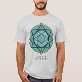 Kosmische Symmetrie mit geometrischer Sternfusion T-Shirt (Vorderseite)