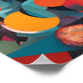 Kosmische Symphonie: Abstrakte geometrische Erfors Poster (Ecke)