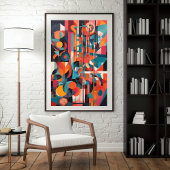 Kosmische Symphonie: Abstrakte geometrische Erfors Poster