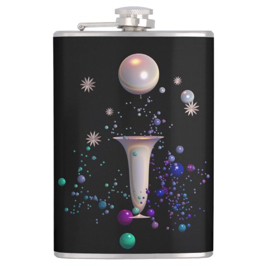 Kosmische Symphonie Flachmann (Vorderseite)