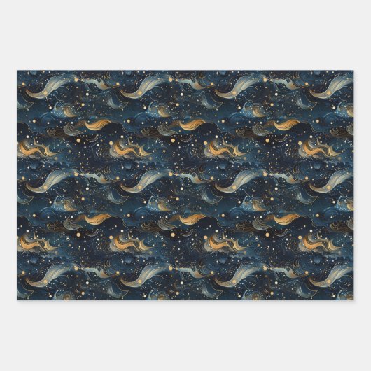 Kosmische Symphonie: Himmelsmusikdesign Geschenkpapier Set (Vorderseite 3)