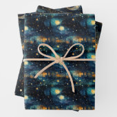 Kosmische Symphonie: Himmelsmusikdesign Geschenkpapier Set (Beispiel)