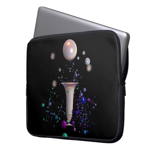 Kosmische Symphonie Laptopschutzhülle (Vorderseite Links)