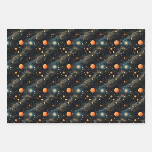 Kosmische Symphonie: Musikalisches Design des Sonn Geschenkpapier Set (Vorderseite 2)