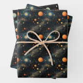 Kosmische Symphonie: Musikalisches Design des Sonn Geschenkpapier Set (Beispiel)