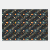 Kosmische Symphonie: Musikalisches Design des Sonn Geschenkpapier Set (Vorderseite)