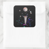 Kosmische Symphonie Quadratischer Aufkleber (Tasche)