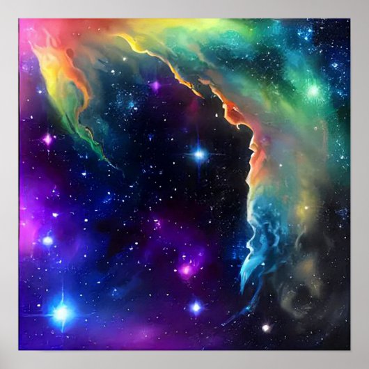 Kosmische Szene Poster (Vorne)