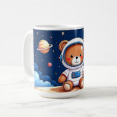Kosmische Teddy Wolkenlandschaft Kaffeetasse (Vorderseite Links)