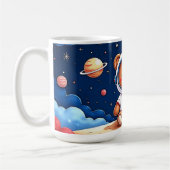 Kosmische Teddy Wolkenlandschaft Kaffeetasse (Links)