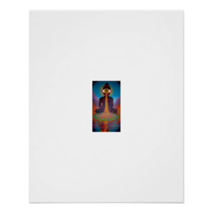 Kosmische Third Eye Meditation Vision Poster