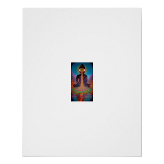 Kosmische Third Eye Meditation Vision Poster (Vorderseite)