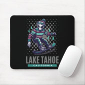 Kosmische Thrills - Alien Snowboarden im Tahoer Se Mousepad (Mit Mouse)