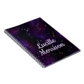 Kosmische Tiefe Lila Weltraumgalaxie Notizblock (Rechte Seite)