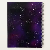 Kosmische Tiefe Lila Weltraumgalaxie Planer (Rückseite)